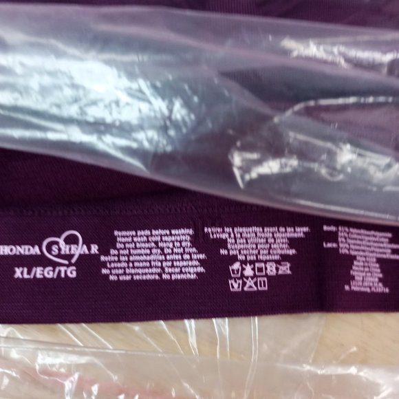 Rhonda Shear 2-Pack Cotton Blend Bra Lace, XL - Picture 4 of 6